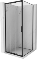 Mexen Exo 95 x 95 cm stumdomoji dušo kabina, skaidri, juoda - 8153-095-095-70-00