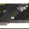 Mexen Kevin vienos kameros granitinis kriauklė su nusausintuvu 586 x 458 mm, juodas, auksinis sifonas - 6517581005-77-G