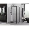 Mexen Exo-3S stumiama dušo kabina 80 x 100 cm, permatoma, juoda - 8153-080-100-70-00