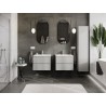 Mexen Orio vonios spintelė 60 cm su praustuvu Vela, 2 stalčiai, pilka matinė/balta matinė - 91A10-06047-2-BFF62-W23M01