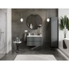 Mexen Orio vonios spintelė 80 cm su praustuvu Vela, 2 stalčiai, grafito matinė/balta matinė - 91A10-08047-2-BFF66-W23M01