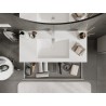 Mexen Orio vonios spintelė 100 cm su praustuvu Otis, 2 stalčiai, pilka matinė/balta matinė - 91A10-10047-2-BFF62-W18M01