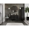 Mexen Orio vonios spintelė 100 cm su kriaukle Vela, 2 stalčiai, juoda blizgi/juoda matinė - 91A10-10047-2-BFF70-W23M71
