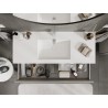 Mexen Orio vonios spintelė 120 cm su kriaukle Otis, 2 stalčiai, pilka matinė/balta matinė - 91A10-12047-2-BFF62-W18M01