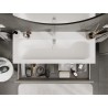Mexen Orio vonios spintelė 120 cm su Vela praustuvu, 2 stalčiai, pilka matinė/balta matinė - 91A10-12047-2-BFF62-W23M01