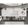 Mexen Orio vonios spintelė 140 cm su kriaukle Otis, 2 stalčiai, matinė grafito/balta matinė - 91A10-14047-2-BFF66-W18M01