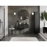 Mexen Rivel vonios spintelė 80 cm su praustuvu Otis, 1 stalčius, rifliuota, juoda matinė - 91A20-08023-1-BF71-W18M71
