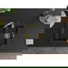 Mexen Carlos pusantrinė granitinė plautuvė 582 x 475 mm, Juoda, sifonas Auksinė - 6518581500-77-G