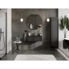 Mexen Rivel vonios kambario spintelė 80 cm su kriaukle Vela, 1 stalčius, grioveliais, juoda matinė - 91A20-08023-1-BF71-W23M71