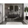 Mexen Rivel vonios spintelė 140 cm su Otis praustuvu, 1 stalčius, briaunuota, juoda matinė - 91A20-14023-1-BF71-W18M71