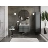 Mexen Orio 80 cm vonios spintelė su praustuvu Otis, 2 stalčiai, grafitas matinis/baltas matinis - 91A10-08047-2-BFF66-W18M01