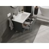 Mexen Orio 80 cm vonios spintelė su praustuvu Otis, 2 stalčiai, grafitas matinis/baltas matinis - 91A10-08047-2-BFF66-W18M01