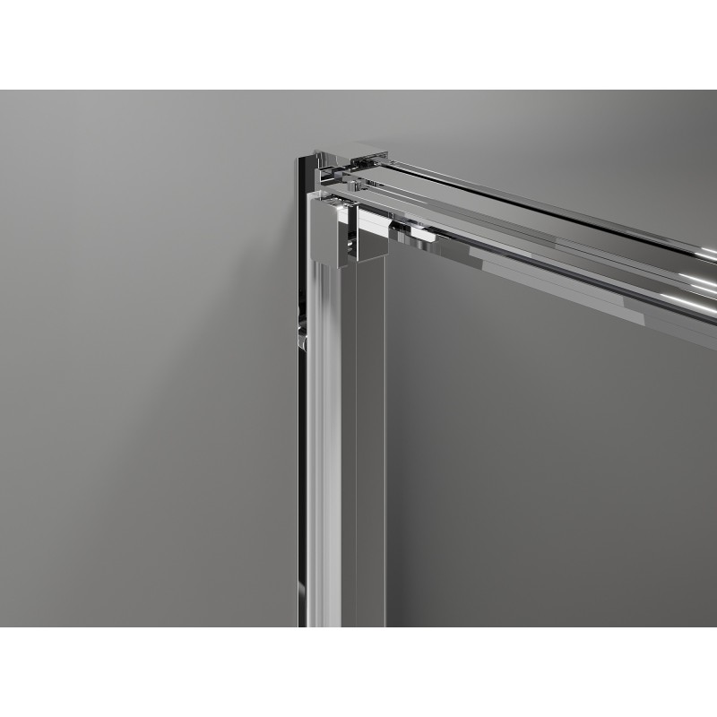 Mexen Exo-3S stumiamosios dušo durys 100 cm, permatomos, chromuotos - 8153-100-000-01-00