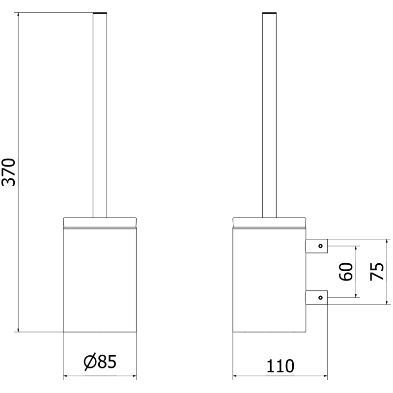 Mexen Loop tualetinis šepetys, chromas - 70A71071-00