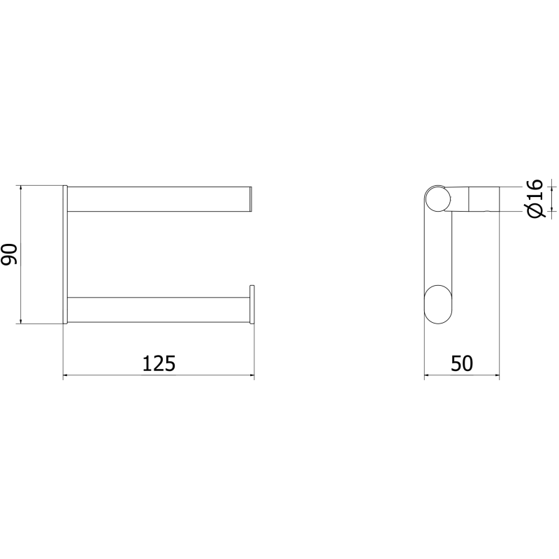 Mexen Loop tualetinio popieriaus laikiklis, auksinis - 70A71023-50