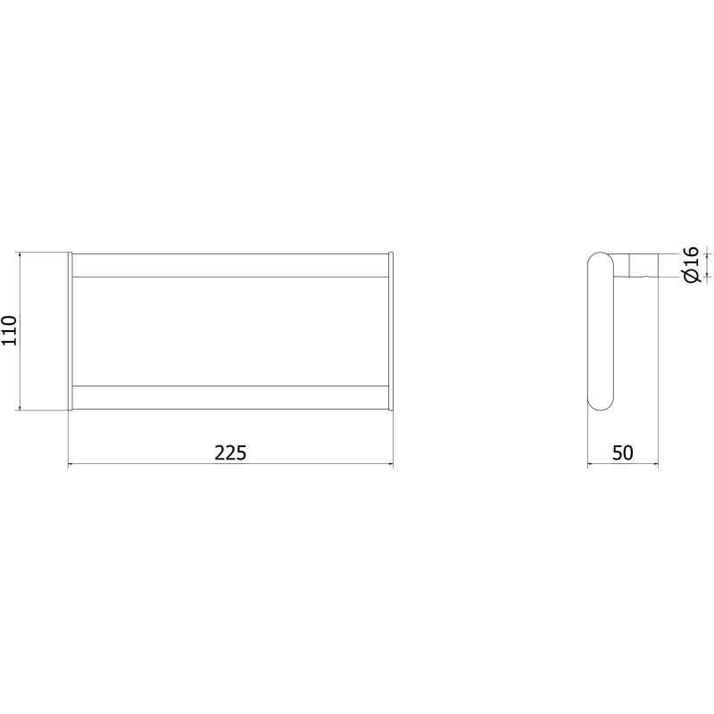 Mexen Loop rankšluosčio laikiklis, šlifuotas auksinis - 70A71031-55