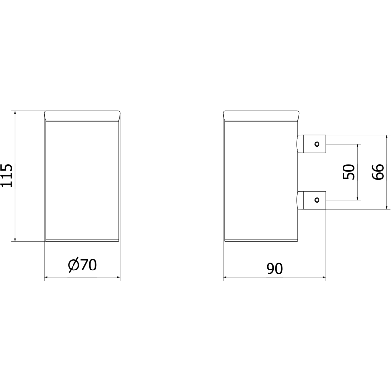 Mexen Loop puodelis šepetukams, matinė pilka šepečiuota - 70A71051-66