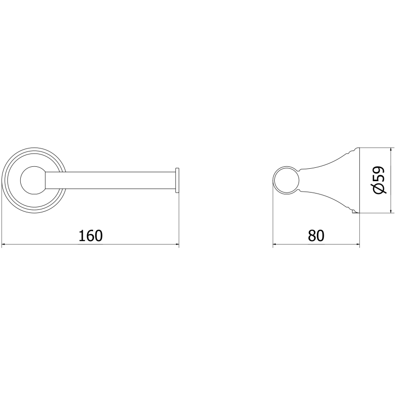 Mexen Lusso tualetinio popieriaus laikiklis, šlifuotas auksinis - 70A16825-55