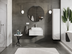 Mexen Orio vonios spintelė po praustuvu 70 cm, 1 stalčius, blizgi balta - 91A10-07023-1-BF00