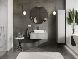 Mexen Orio vonios spintelė po praustuvu 80 cm, 1 stalčius, pilka matinė - 91A10-08023-1-BF62