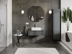 Mexen Orio vonios spintelė po praustuvu 80 cm, 1 stalčius, matinė grafito spalva - 91A10-08023-1-BF66