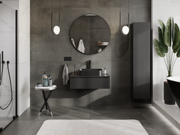 Mexen Orio vonios spintelė po praustuvu 80 cm, 1 stalčius, juoda matinė - 91A10-08023-1-BF71