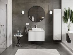 Mexen Orio vonios spintelė po praustuvu 80 cm, 1 stalčius, blizgus baltas - 91A10-08047-1-BF00