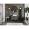 Mexen Orio vonios kambario spintelė po kriaukle 80 cm, 2 stalčiai, matinės grafito spalvos - 91A10-08047-2-BFF66