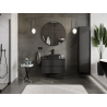 Mexen Orio vonios kambario spintelė po praustuvu 80 cm, 2 stalčiai, juoda matinė - 91A10-08047-2-BFF71