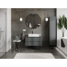 Mexen Orio vonios spintelė po kriaukle 90 cm, 2 stalčiai, matinė grafito spalva - 91A10-09047-2-BFF66