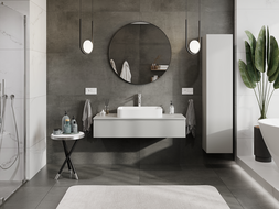 Mexen Orio vonios spintelė po praustuvu 120 cm, 1 stalčius, pilka matinė - 91A10-12023-1-BF62