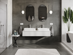 Mexen Orio vonios spintelė po praustuvu 140 cm, 1 stalčius, balta blizgi - 91A10-14023-1-BF00