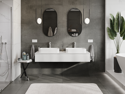 Mexen Orio vonios kambario spintelė po kriaukle 160 cm, 1 stalčius, balta blizgi - 91A10-16023-1-BF00