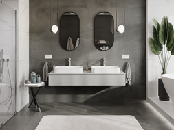 Mexen Orio vonios spintelė po praustuvu, 160 cm, 1 stalčius, pilka matinė - 91A10-16023-1-BF62