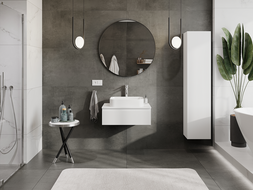 Mexen Rivel vonios spintelė po praustuvu 70 cm, 1 stalčius, grotelinis, matinė balta - 91A20-07023-1-BF01