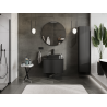 Mexen Rivel vonios spintelė po praustuvu 70 cm, 1 stalčius, rifliuotas, juodas matinis - 91A20-07047-1-BF71