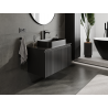 Mexen Rivel vonios spintelė po praustuvu 90 cm, 1 stalčius, grioveliai, juoda matinė - 91A20-09047-1-BF71