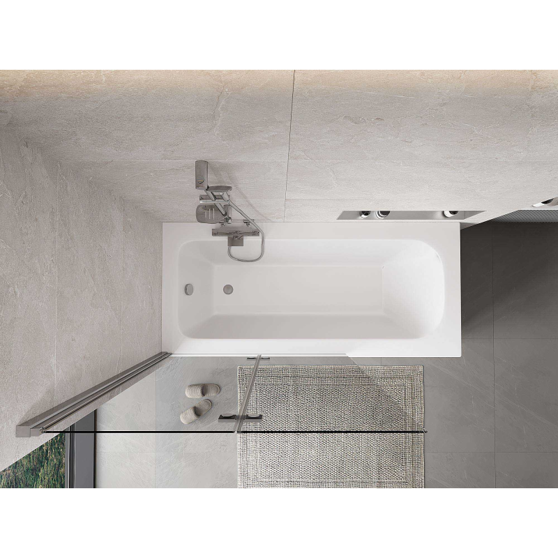 Mexen Mist 2-durų vonios ekranas, kairysis, 110 x 150 cm, skaidrus, chromas - 8A9-110-002-01-00-L