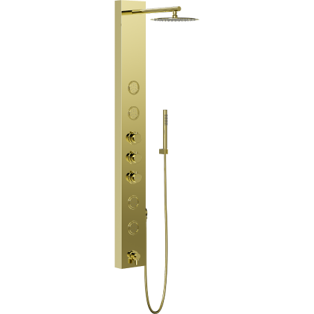 Mexen Ivo dušo panelis su snapeliu, auksinis - 7608-03-50