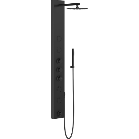 Mexen Ivo dušo panelis su lataku, juodas - 7608-03-70