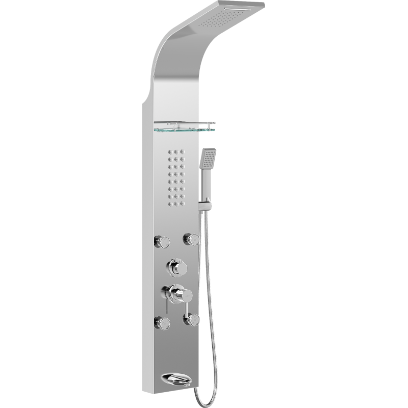 Mexen Adrox dušo panelis su snapu, chromas - 7613-04-00