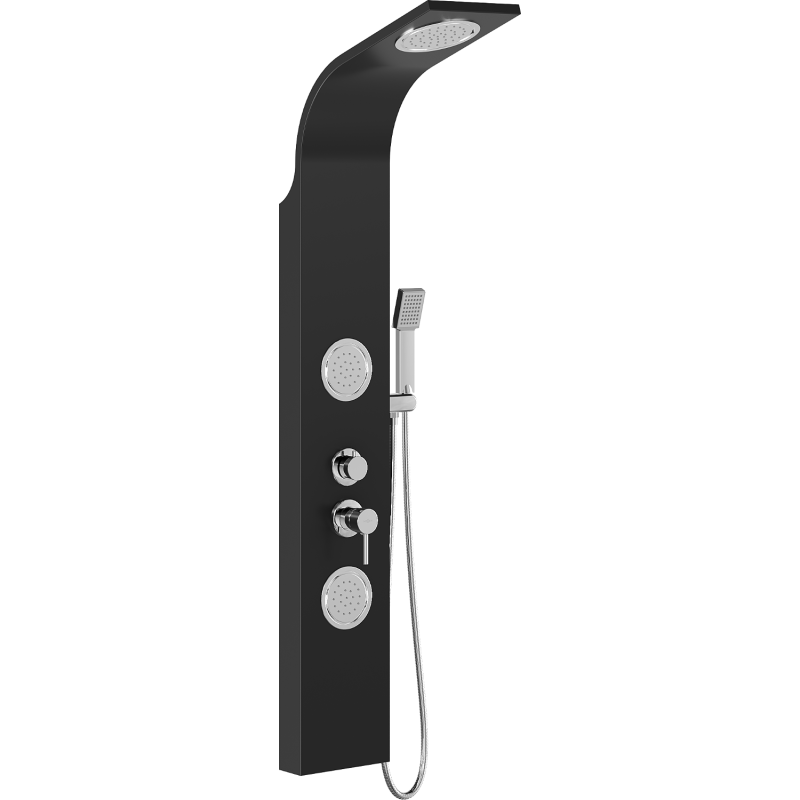 Mexen Gros dušo panelis, juodas - 7619-03-70