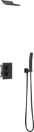 Mexen Salto juodasis paslėptas dušo komplektas - 7604-02-70