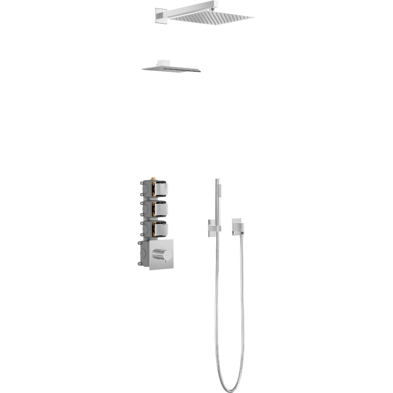 Mexen Boka paslėptas dušo komplektas, chromas - 7603-03-00
