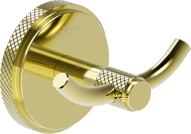 Mexen Gravo dvivietis rankšluosčių kabliukas, auksinis - 70A93012-50