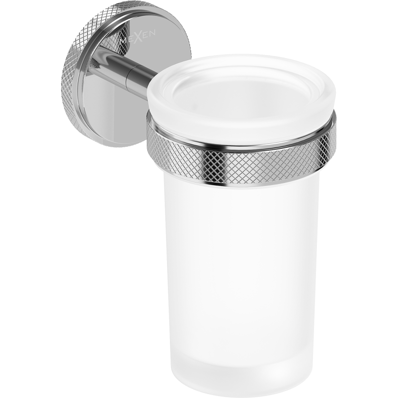 Mexen Gravo dantų šepetėlių puodelis, chromas - 70A93051-00