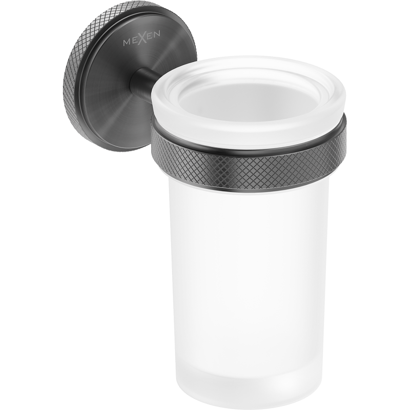 Mexen Gravo puodelis dantų šepetėliams, šešių pilka šlifuota - 70A93051-66