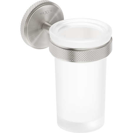 Mexen Gravo puodelis dantų šepetukams, šlifuotas nikelis - 70A93051-97