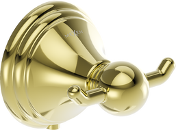 Mexen Lusso dvigubas rankšluosčių kabliukas, auksinis - 70A16812-50