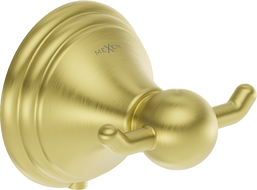 Mexen Lusso dvivietis rankšluosčių kabliukas, šlifuotas auksinis - 70A16812-55